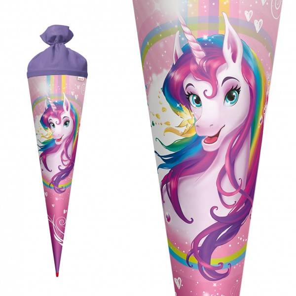 Roth Ideen Schultüte groß 70cm, Einhornportrait Fabrikladen