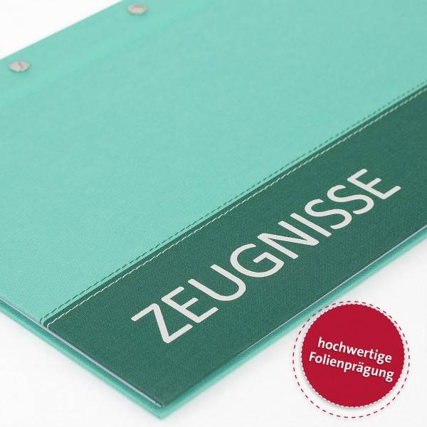 Roth Ideen Zeugnismappe Spectrum mit Buchschrauben Mint Auslauf