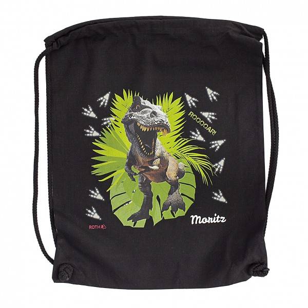 Roth Ideen Turnbeutel T-Rex, black Limitierter Zeitrabatt