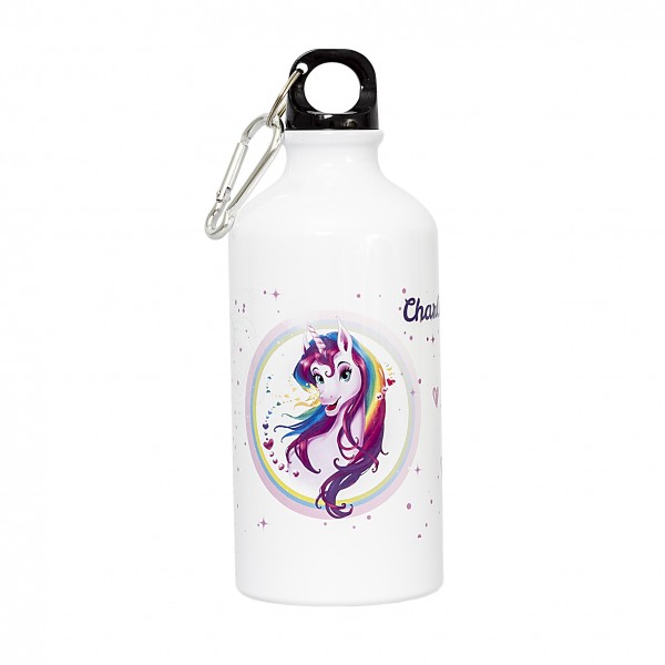 Roth Ideen Trinkflasche Einhornportrait, weiß, Aluminium, 500 ml Fabrikpreis