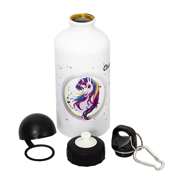 Roth Ideen Trinkflasche Einhornportrait, weiß, Aluminium, 500 ml Fabrikpreis