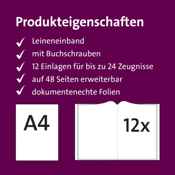 Roth Ideen Zeugnismappe Spectrum mit Buchschrauben Pink Online Outlet