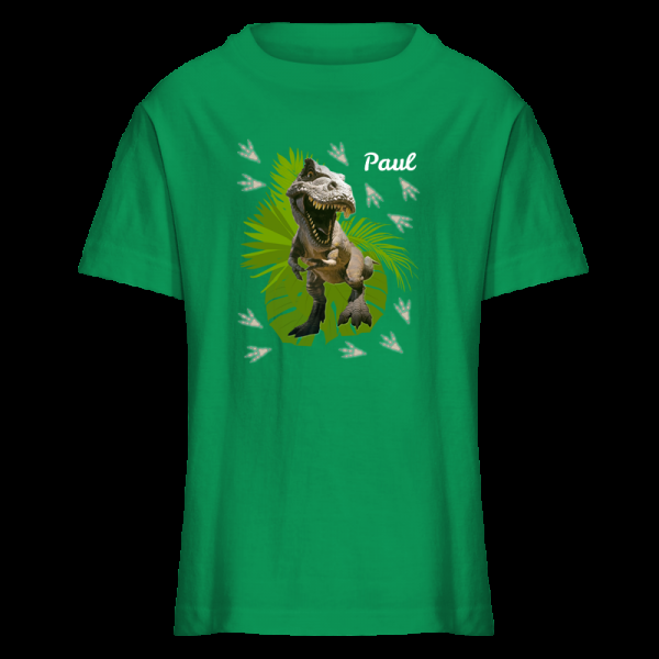Roth Ideen Kinder T-Shirt Tyrannosaurus, kelly green - (118-128)