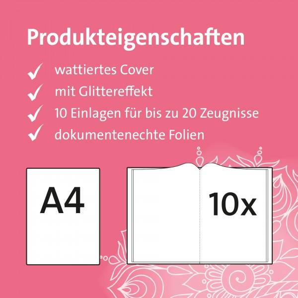 Roth Ideen Zeugnismappe Delfin Seesterne mit Glitter Cyber Monday