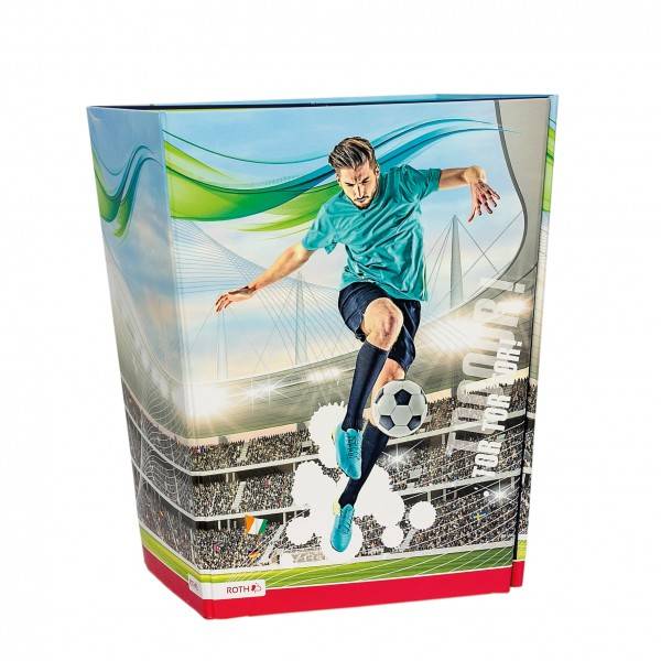Roth Ideen Faltbarer Papierkorb mit Trennsystem, Fußballstar Bestseller