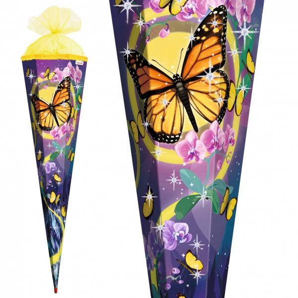 Roth Ideen Schultüte groß 85cm, Schmetterling mit Glitter Große Rabatte