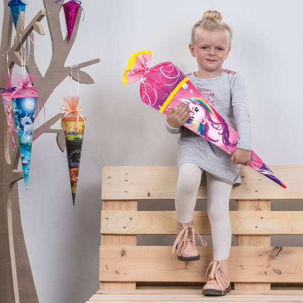 Roth Ideen Schultüte groß 70cm, Stoffwunder Einhornportrait Räumungsverkauf