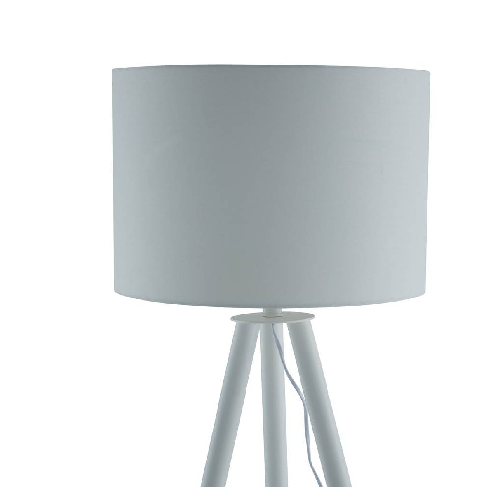 Salesfever Stilvolle Weiß / Eiche Stehlampe Tripod Online