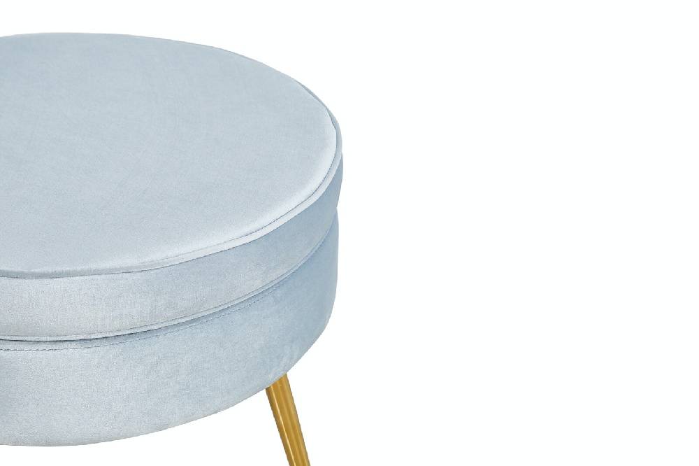 Salesfever Sitzpouf Hellgrau rund aus Samt Arielle Weihnachtsangebot