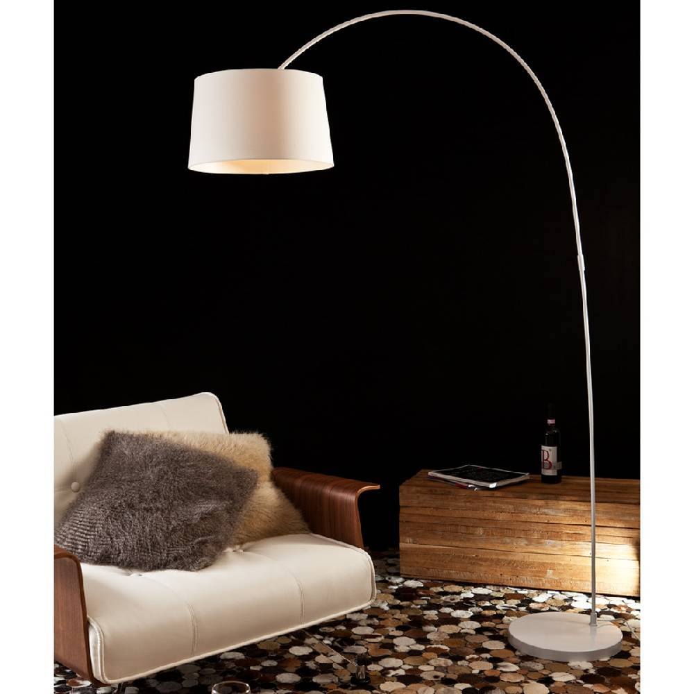 Salesfever Bogenlampe weiß Necko groß mit Dimmer Online Outlet