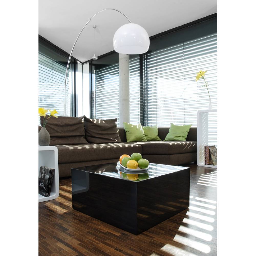 Salesfever Couchtisch schwarz 60 cm quadratisch Kubus Hochglanz Blitzangebot