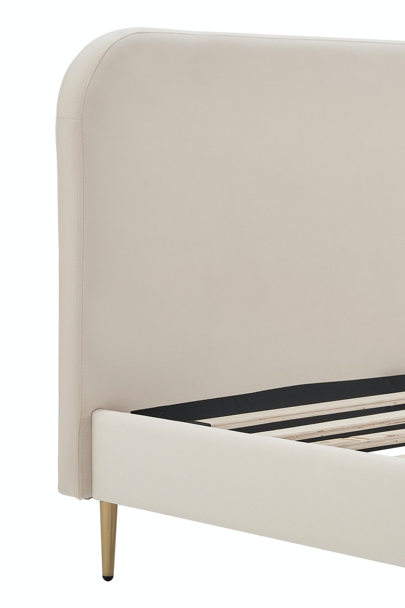 Salesfever Polsterbett Beige mit Samtbezug 140x200 cm Copenhagen Saisonale Angebote