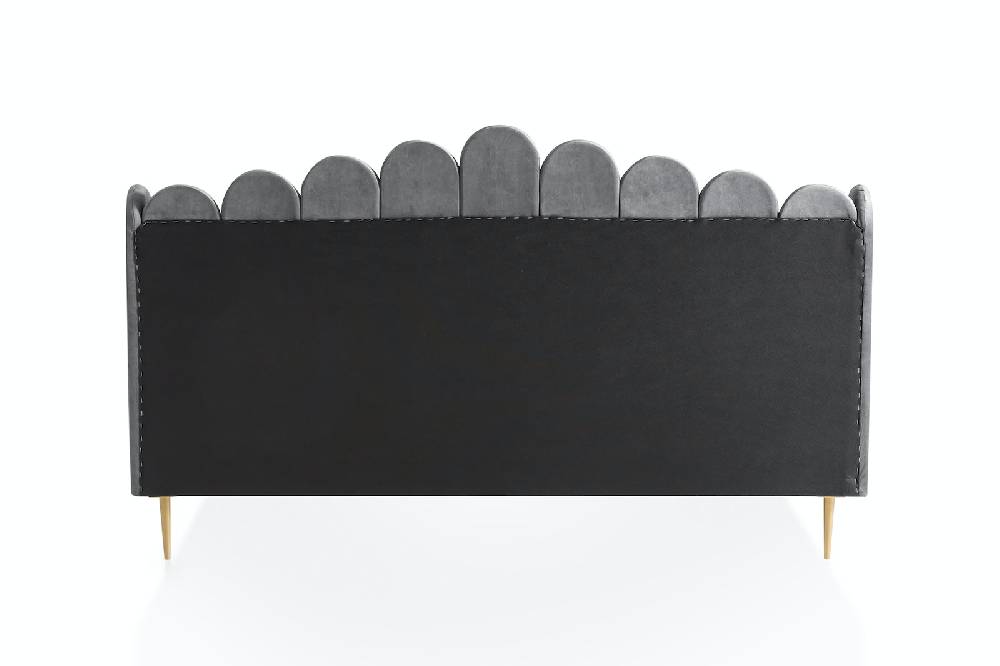 Salesfever Muschelbett Grau, Gold aus Samt Arielle Riesige Ersparnisse