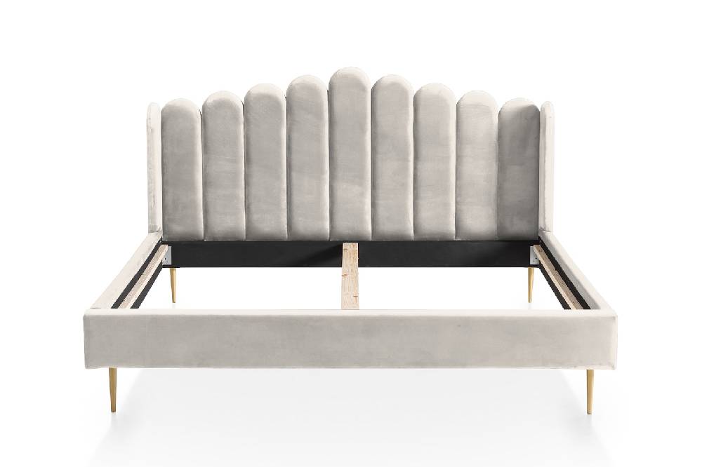 Salesfever Muschelbett Beige, Gold aus Samt Arielle