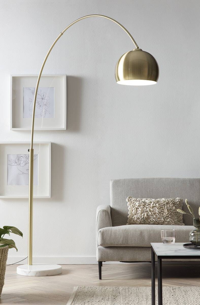 Salesfever Bogenlampe Messing mit Marmorfuß Big Deal Letzte 2 Tage