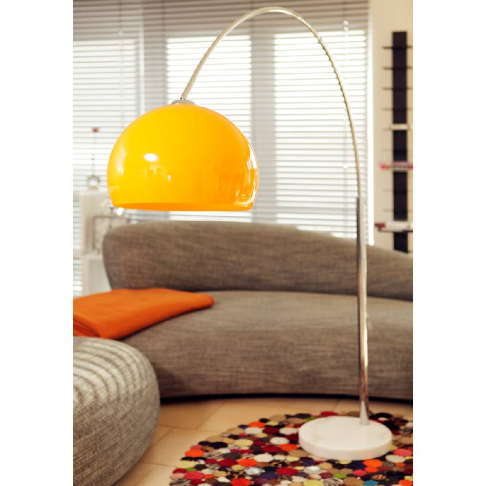 Salesfever Bogenlampe orange Big Deal mit Marmorfuß Riesige Rabatte