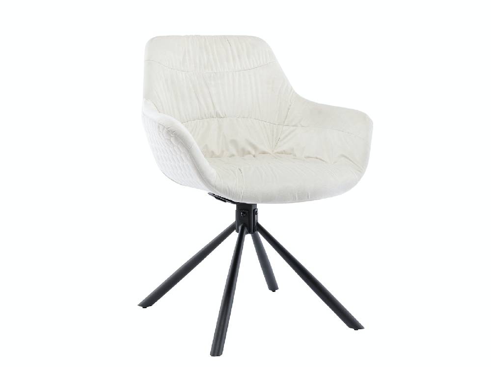 Salesfever Armlehnstuhl mit Wabensteppung Samt Creme Harvey Clearance-Verkauf