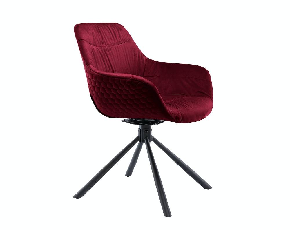 Salesfever Armlehnstuhl mit Wabensteppung Samt Rot Harvey Kostenloser Versand international