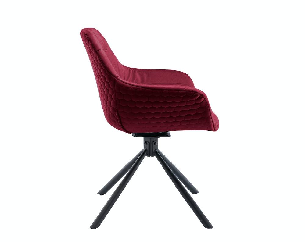 Salesfever Armlehnstuhl mit Wabensteppung Samt Rot Harvey Kostenloser Versand international