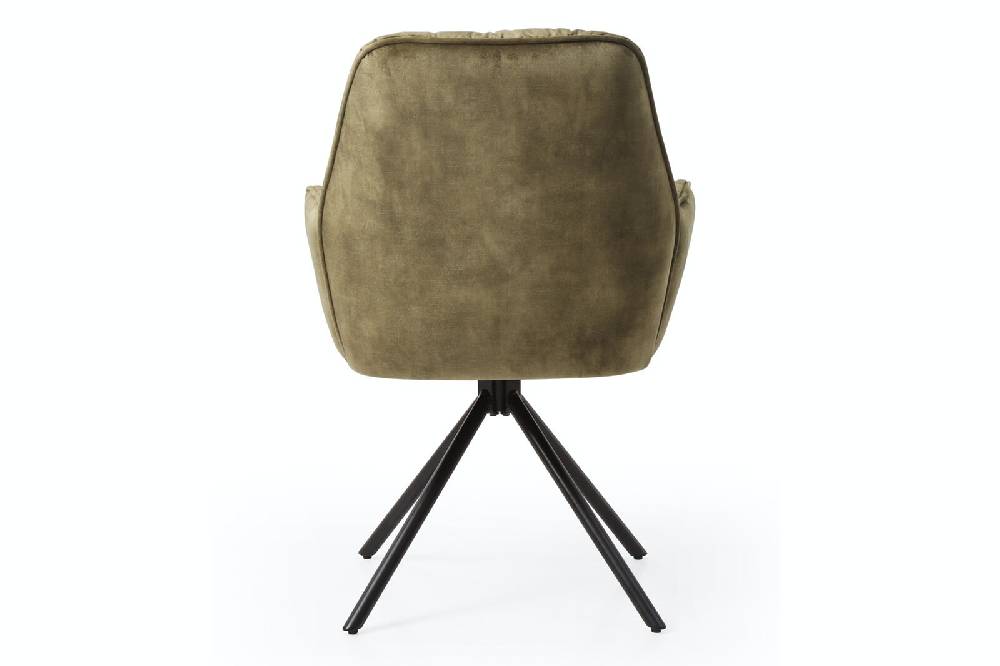 Salesfever Armlehnstuhl Grün mit 360° Drehfunktion Vintage-Samtvelours Nova Speichern exportieren
