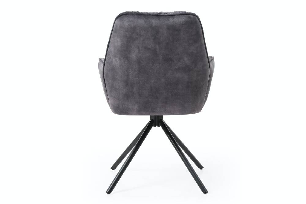 Salesfever Armlehnstuhl Schwarz mit 360° Drehfunktion Vintage-Samtvelours Nova Black Friday Preise