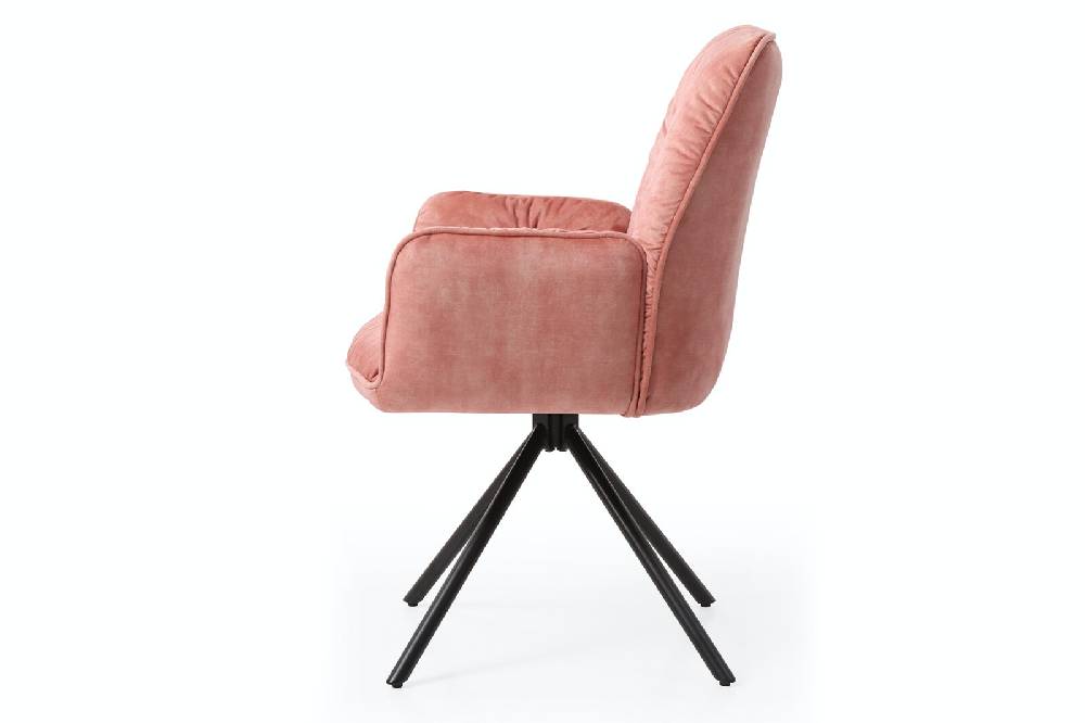 Salesfever Armlehnstuhl Rose mit 360° Drehfunktion Vintage-Samtvelours Nova Im Verkauf
