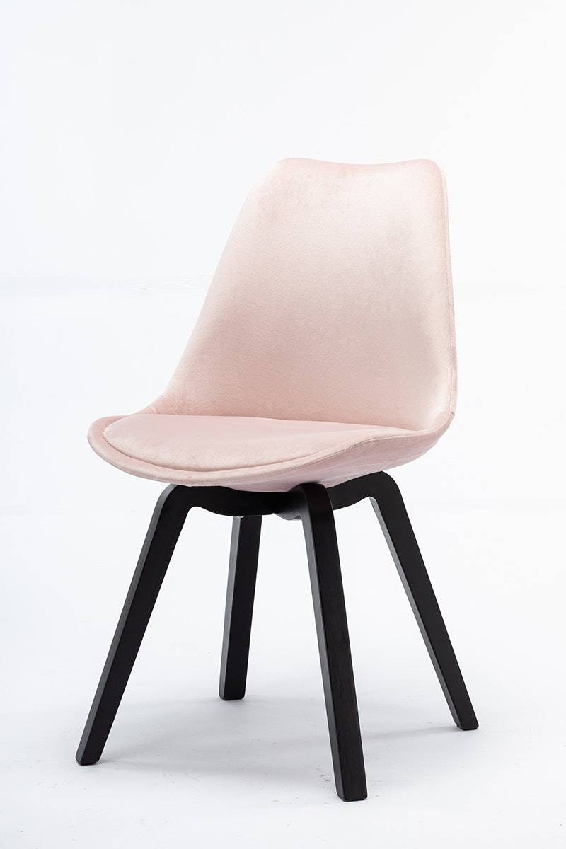 Salesfever Polsterstuhl rosé 2er Set Retro aus Samt Calypso Verkauf