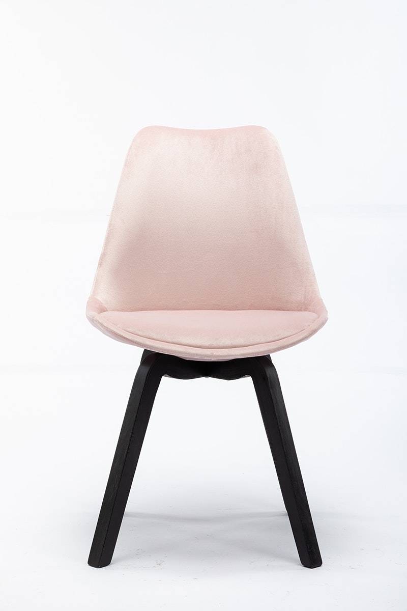 Salesfever Polsterstuhl rosé 2er Set Retro aus Samt Calypso Verkauf