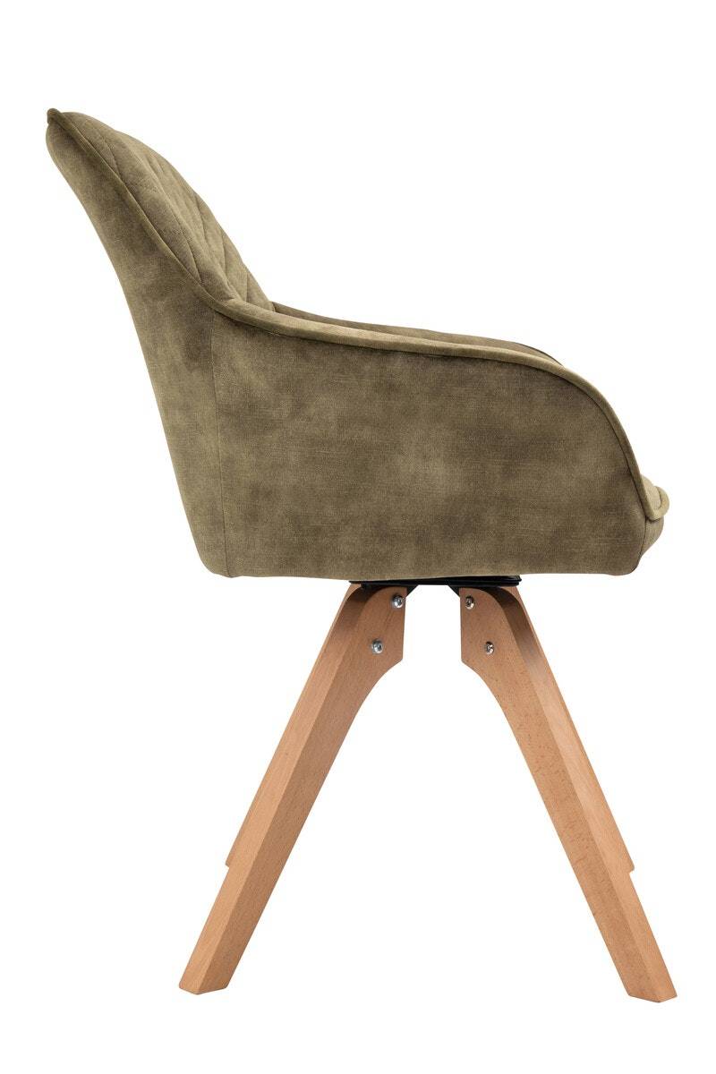 Salesfever Armlehnstuhl Grün Vintage-Samtvelours mit Rautensteppung Mercur Online Shopping