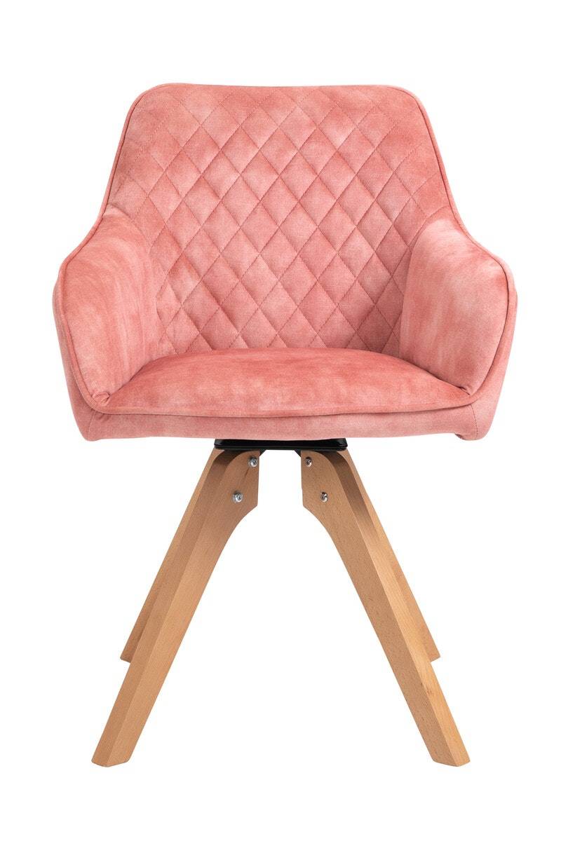 Salesfever Armlehnstuhl Rose Vintage-Samtvelours mit Rautensteppung Mercur Exklusivangebot