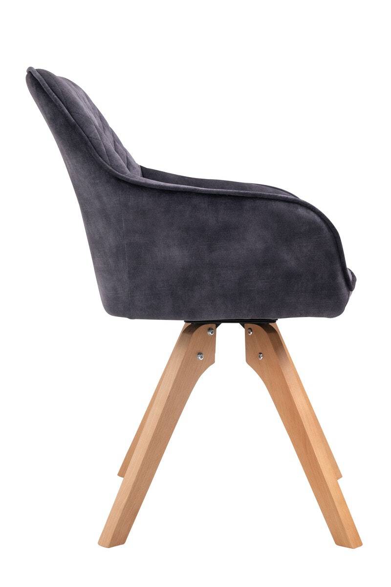 Salesfever Armlehnstuhl Schwarz Vintage-Samtvelours mit Rautensteppung Mercur Preisnachlass