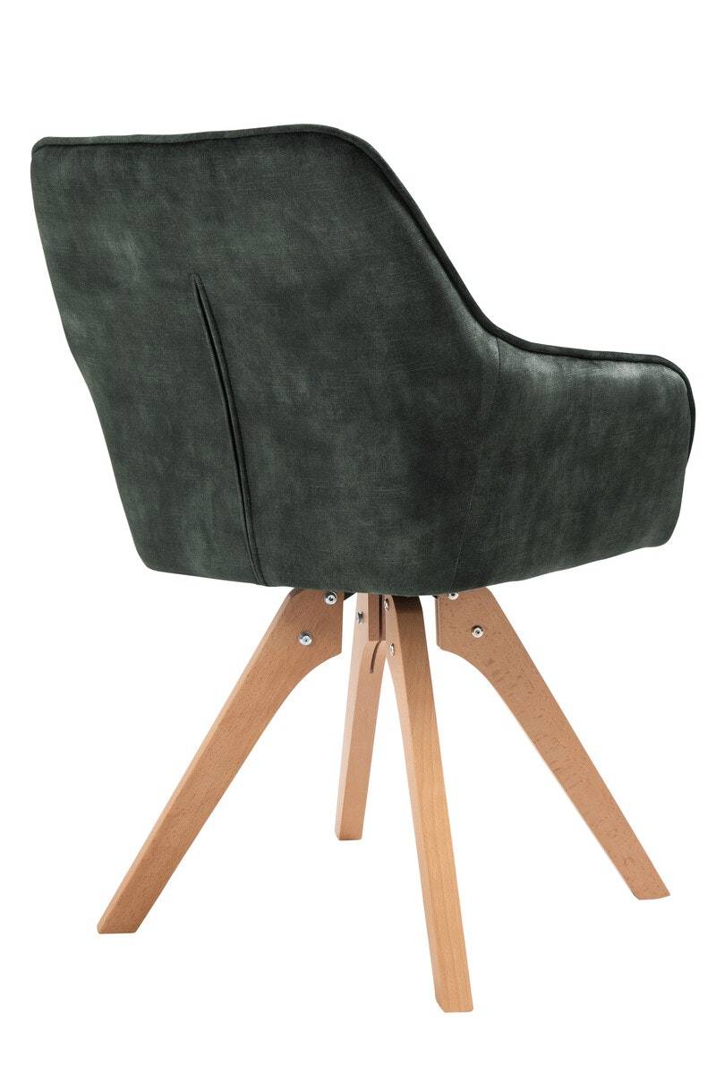 Salesfever Armlehnstuhl Dunkelgrün Vintage-Samtvelours mit Rautensteppung Mercur Black Friday