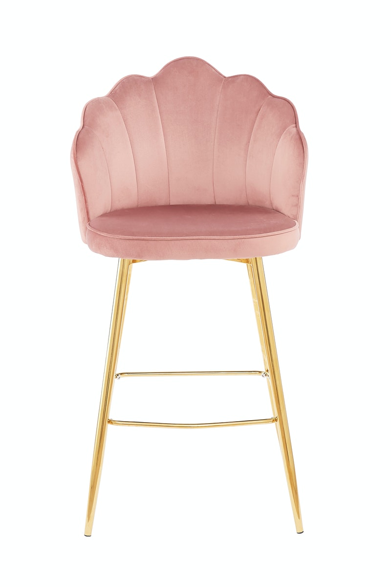 Salesfever Barhocker Rose Muscheldesign 2er Set aus Samt Arielle Cyber Monday