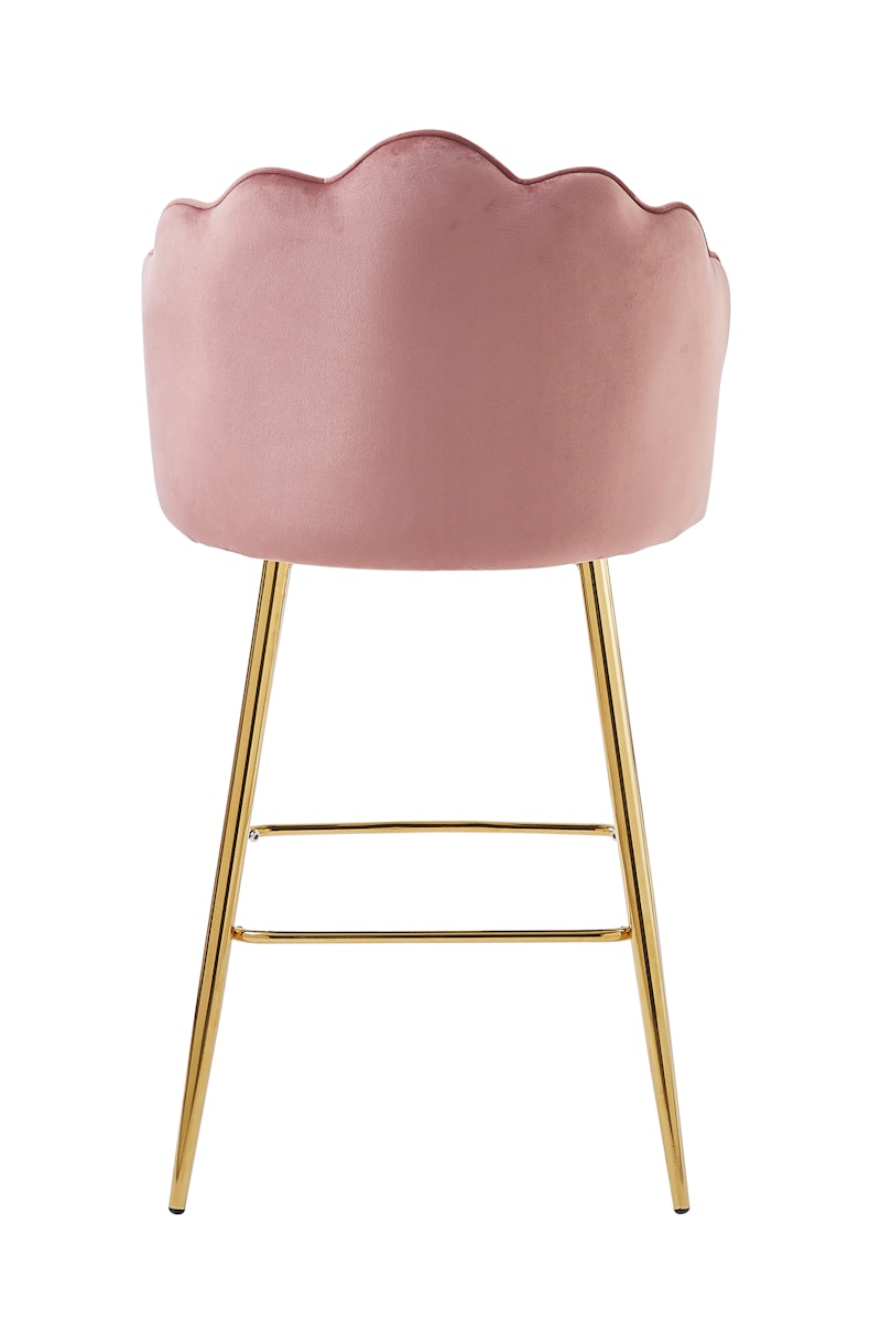 Salesfever Barhocker Rose Muscheldesign 2er Set aus Samt Arielle Cyber Monday