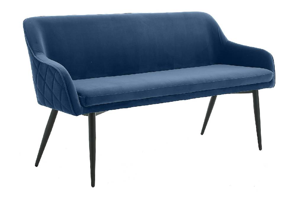 Salesfever Sitzbank 160 cm Samt Blau Finja Begrenzte Freigabe