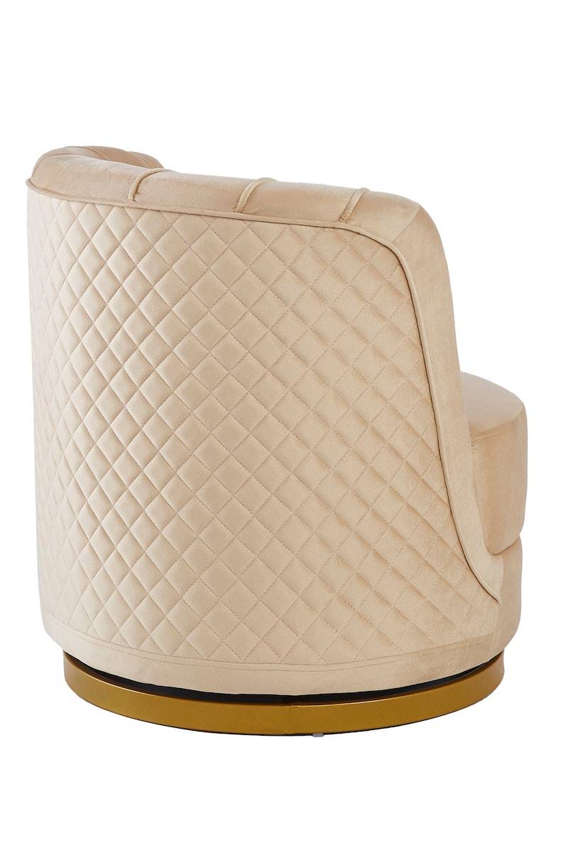 Salesfever Drehsessel aus Samt Beige Aubrey Bis zu 60% Rabatt