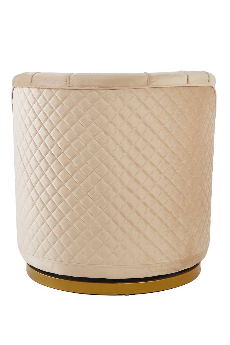 Salesfever Drehsessel aus Samt Beige Aubrey Bis zu 60% Rabatt