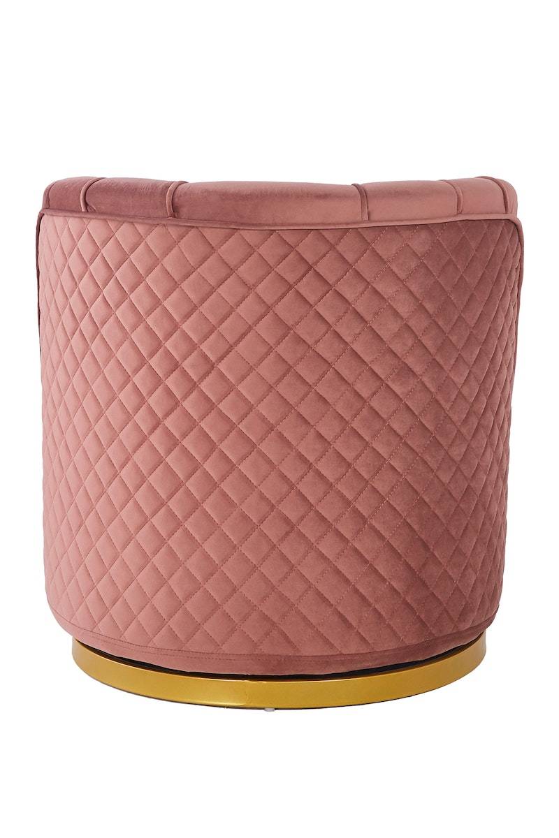Salesfever Drehsessel aus Samt Rose Aubrey Sonderangebot der Fabrik