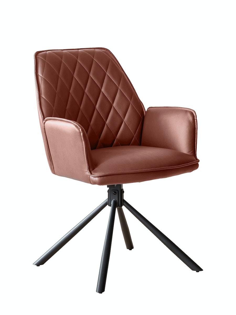 Salesfever Armlehnstuhl Cognac 2er Set mit 360° Drehfunktion Sheffield Super Rabatt