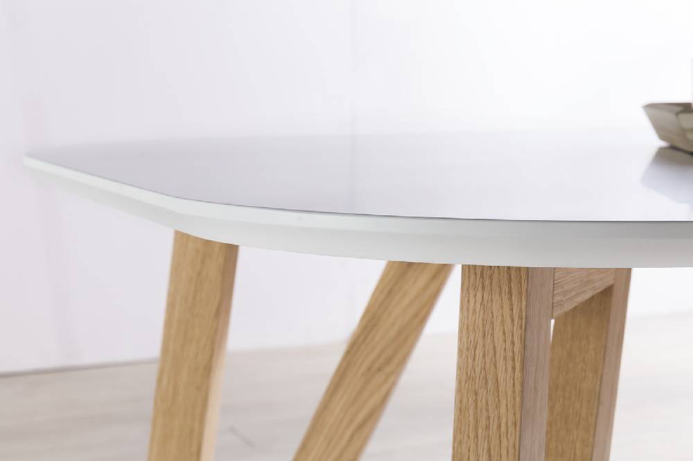 Salesfever Esstisch 160x90 cm Aino weiß Holz stabile Beine Tisch Riesige Rabatte