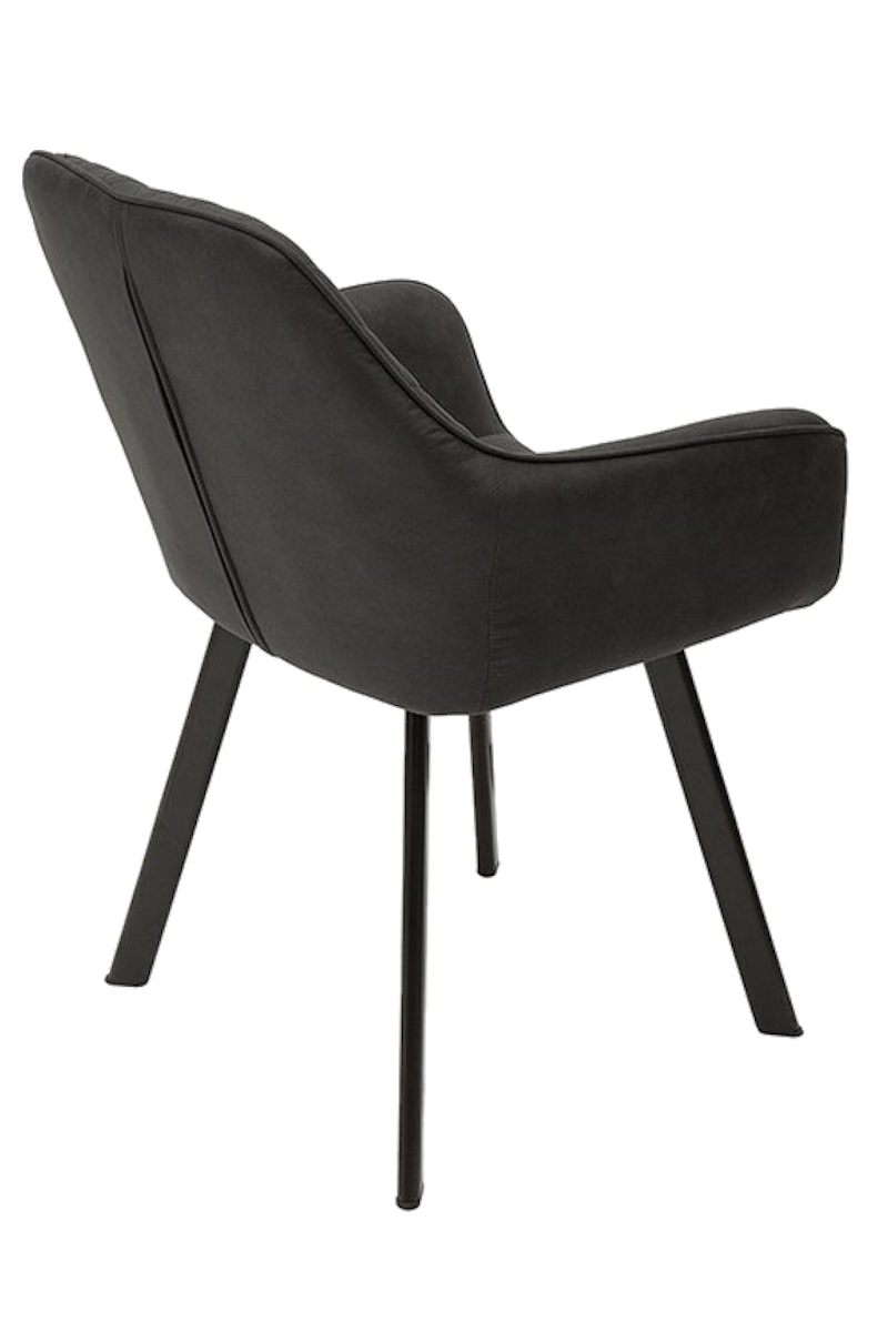 Salesfever Armlehnstuhl Anthrazit 2er Set abgestepptes Design Microfaser Columbus Black Friday Preise