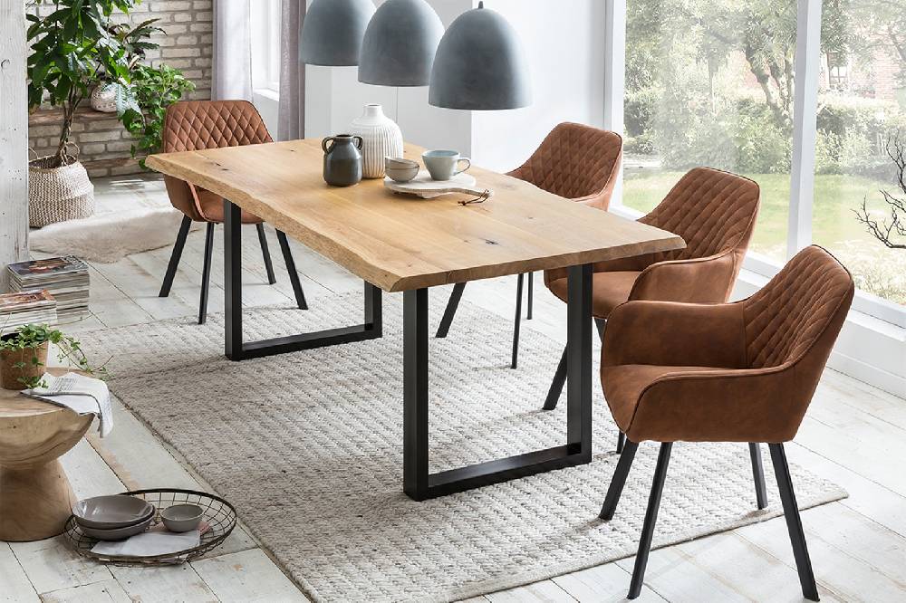 Salesfever Armlehnstuhl Braun 2er Set abgestepptes Design Microfaser Columbus zollfrei