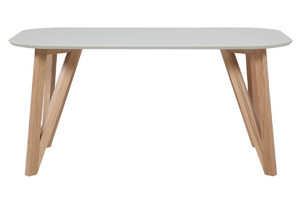 Salesfever Esstisch 120 x 80 cm Grau mit stabilen Holzbeinen Aino Schlussverkauf