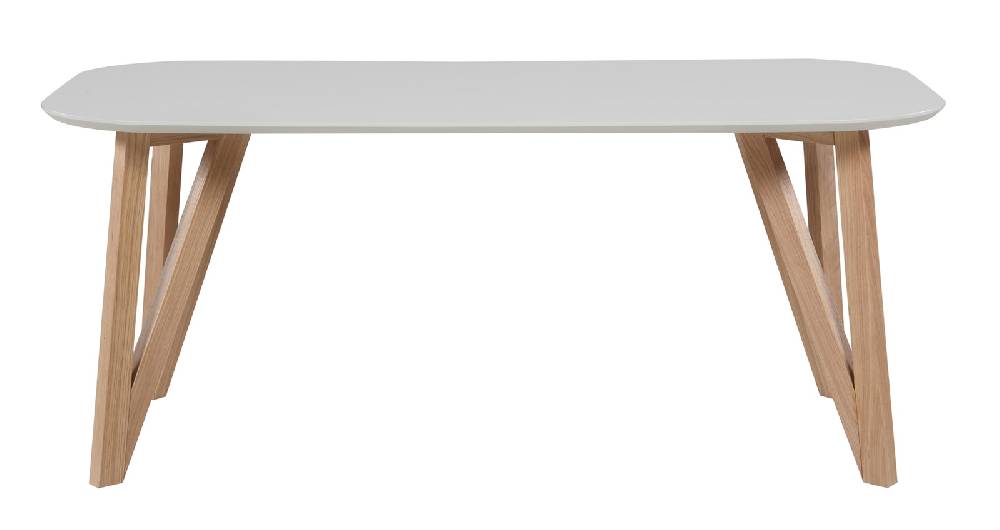 Salesfever Esstisch 160 x 90 cm Grau mit stabilen Holzbeinen Aino Sonderangebot