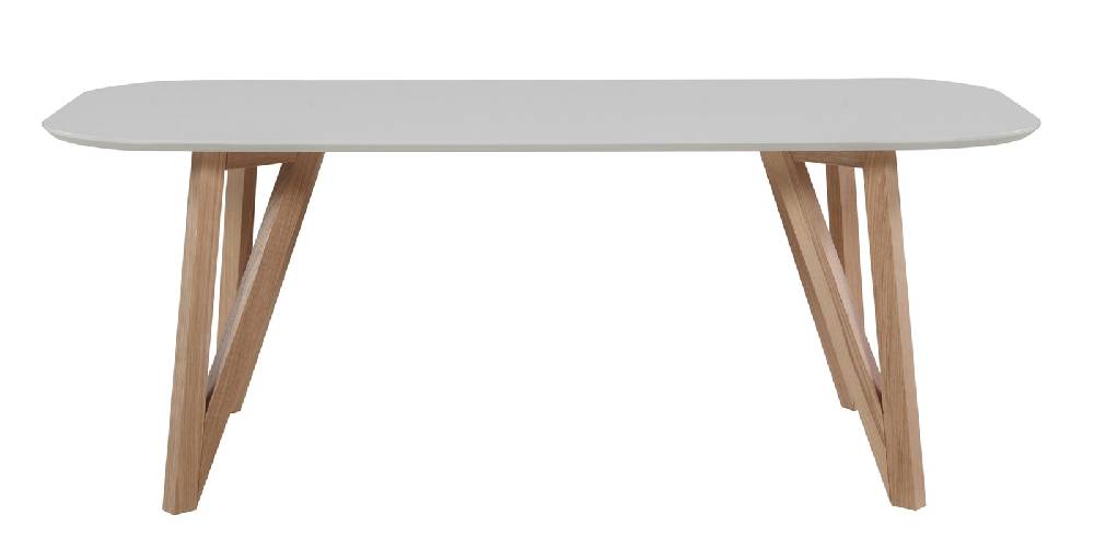 Salesfever Esstisch 180 x 90 cm Grau mit stabilen Holzbeinen Aino Flash Sale