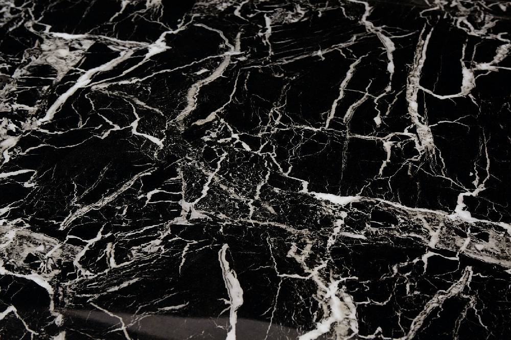 Salesfever Esstisch Schwarz & Gold 160 x 90 cm Marmoroptik Nobile Saisonschlussverkauf
