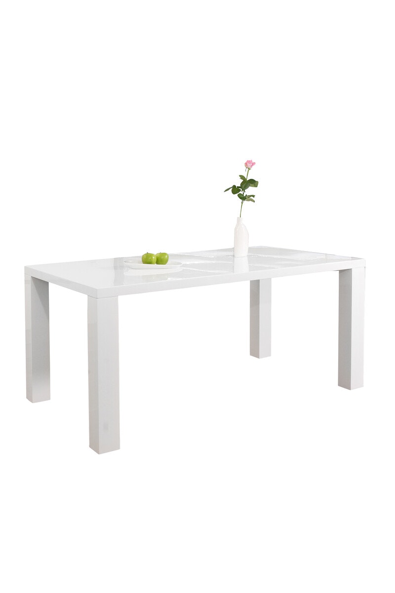 Salesfever Essgruppe Weiß Luke 180 x 90 cm 5tlg. Tisch & 4 Stühle Lio Muttertagsangebot