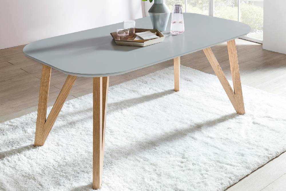 Salesfever Essgruppe Grau 160 x 90 cm Grau Aino 5tlg. Tisch & 4 Stühle Riesige Rabatte