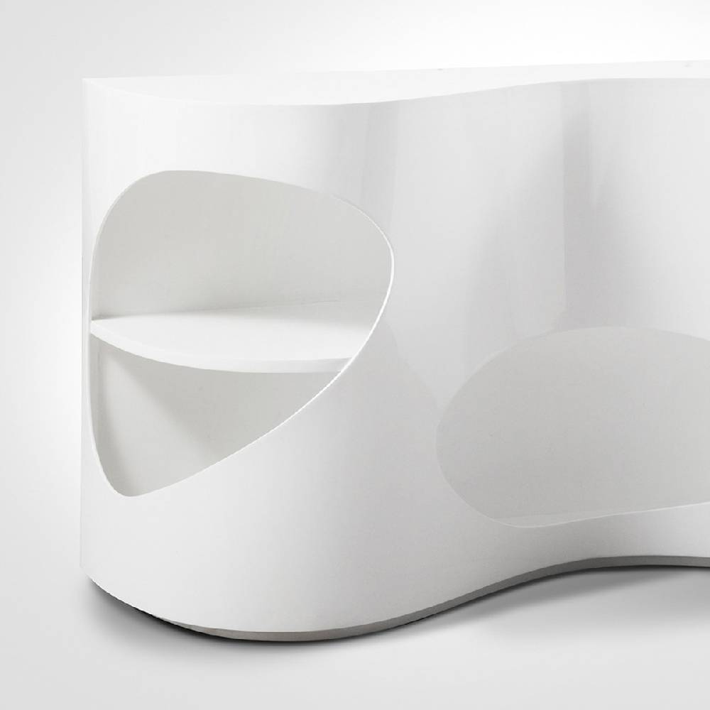 Salesfever Sideboard weiß Hochglanz Tchouc Hochglanz Design Black Friday
