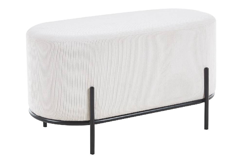 Salesfever Polsterhocker Cord Optik Beige Ottie Weihnachtsangebot